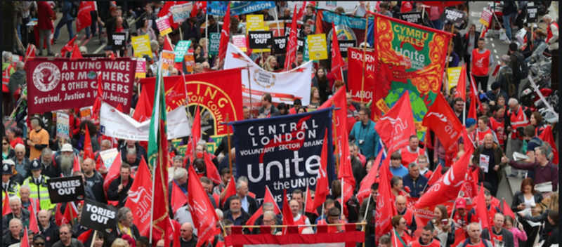 National trade union demonstration. Picture, Morning Star